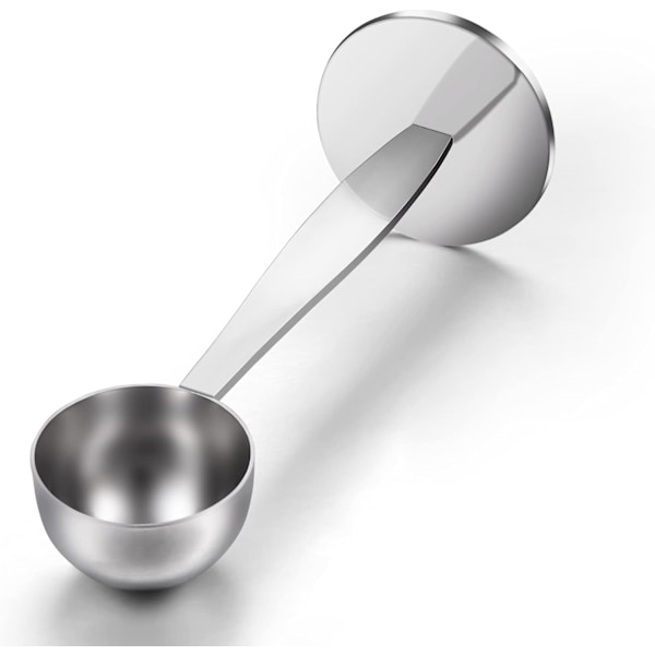 2 i 1 rustfrit stål kaffeske måleske dobbeltfunktion kaffeske multifunktionsskeholder kaffeværktøj til måling