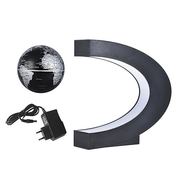 3 tommer Magnetisk Levitation Flydende Globus Verdenskort Globus Silver EU Plug