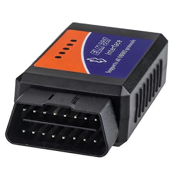 ELM327 Bluetooth OBDII Bildiagnostikverktyg, Stödjer Alla OBDII Protokoll (Svart)