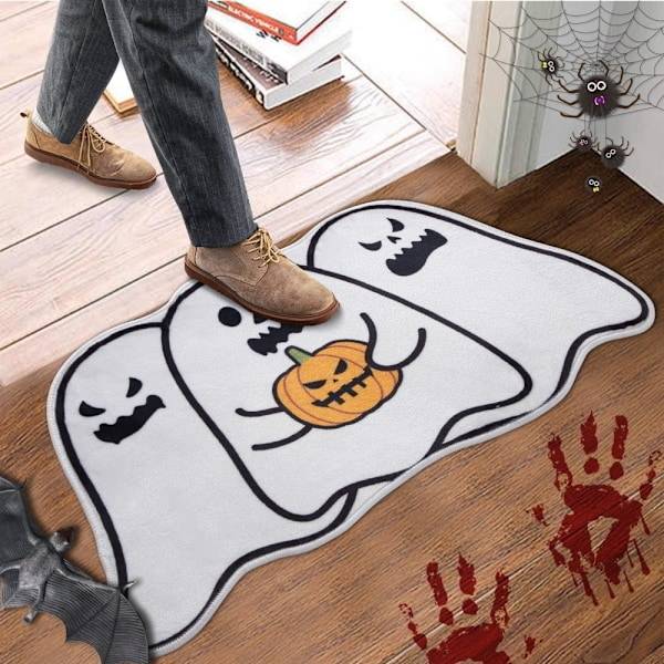 Halloween Halkskyddsmatta (40*60cm), Inomhus/Utomhus Dekorativ Dörrmatta för Halloween Dekoration