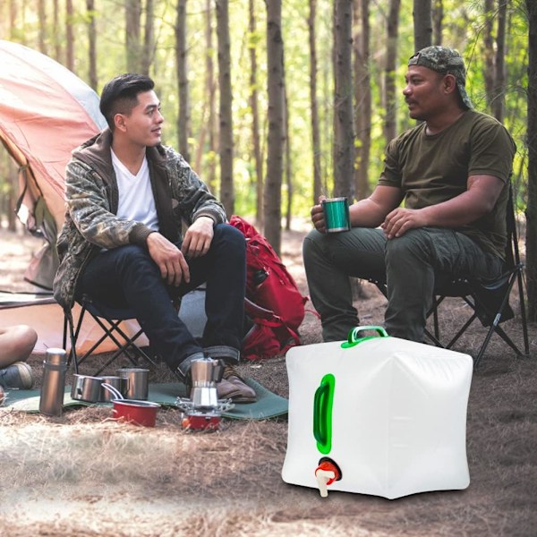 Hopfällbar vattenbehållare med tappkran Campinghink Vattenförvaring Vattenbärare Väska med stor kapacitet för utomhusbruk Camping Matlagning Picknick Fest BBQ