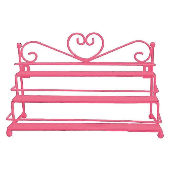 3-lags hjerteformet neglelakk hylle kosmetisk display stativ holder rack organizer Black