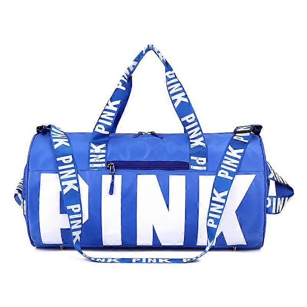 Rosa reiseveske for kvinner, treningsbag for fitness, stor kapasitet, vanntett, gym- og sportsbag blue