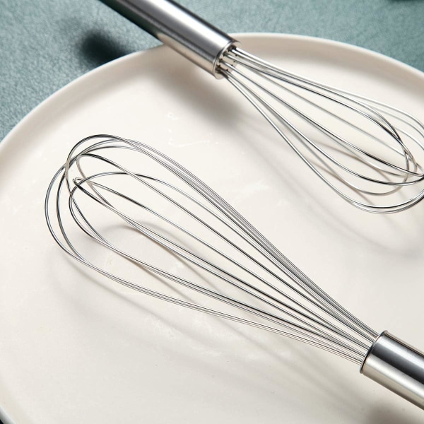 Visp, rustfritt stål visp 8\", 10\", 12\" 3 deler, egnet for kjøkkenet, brukes til matlaging, omrøring og pisking (3 pakker)