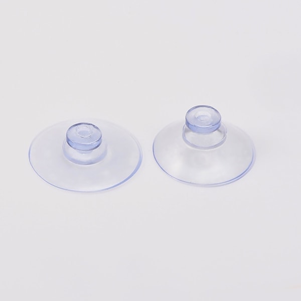 Set med 20 små transparenta plastsugappar, utan krok, 20 mm