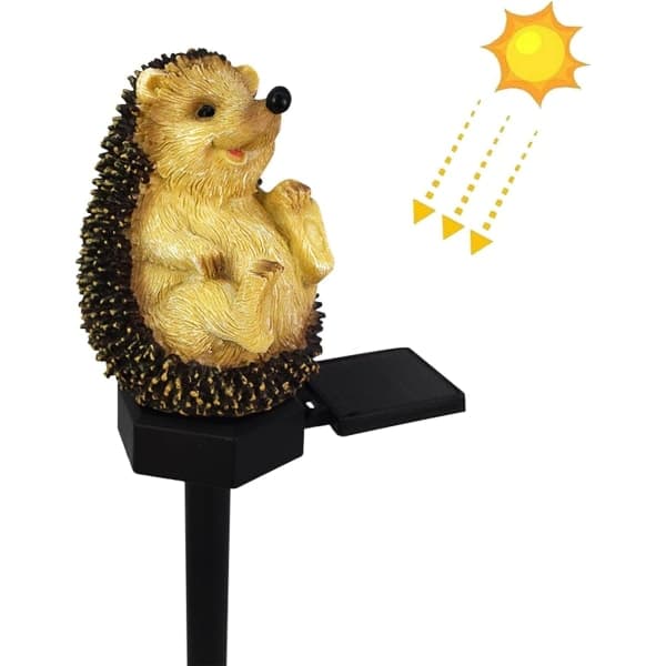 Solcellelampe med pindsvin Havebelysning