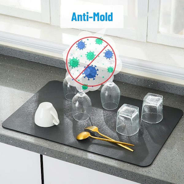 Avrenningsmatte, Superabsorberende Kjøkkenvask Avrenningsmatte, Hurtig Tørkende Oppvaskstativmatte, Antislipp Avrenningsmatte For Kjøkkenbenk Lattice 50*60cm