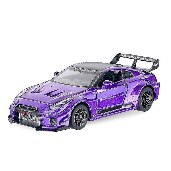 Uusi 1:32 Nissan GTR GT-R R35 Metalliauto Malli Valettu Auto Leikkiautoja Lasten Leikkikalut Lapsille Lahjat Poikien Leikkikalut SXQ Purple