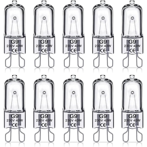 G9 halogenlamper 40W, 230V, 10-pakning 40W 40W
