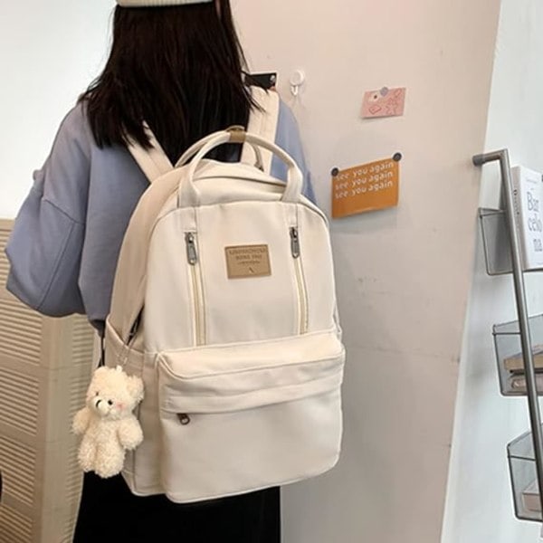 Estetiska Ryggsäckar Skolväska för Tonårsflickor Söt Skolväska Kawaii Ryggsäck för Skola College Ryggsäck Tillbaka till Skolan Ryggsäckar för Tonåringar