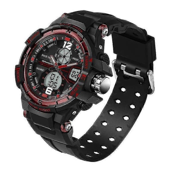 Herre Dual Display Elektronisk Ur Black
