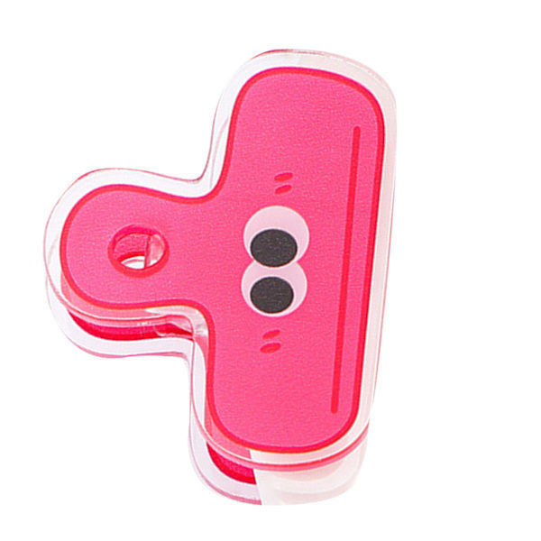 Stationery Clip Plastic Cute Cartoon Double Sided Multifunctional Long Tail Document Clamps For Office Supplies Binder Paper Red Expression