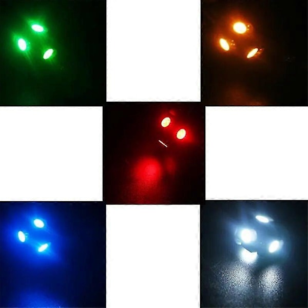 10 st Ba9s Bil LED-lampa T4w T11 5050 5 Smd Inre Glödlampor Dc 12v 24v Super Ljus Registreringsskyltlampa Autobelysning Vit green 24V