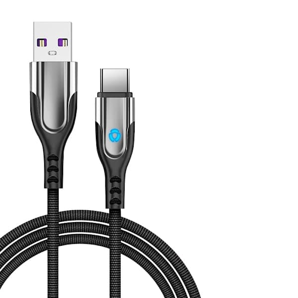 USB-C hurtigopladningskabel 1 meter Sort 1,2 m Sort 1,2 m