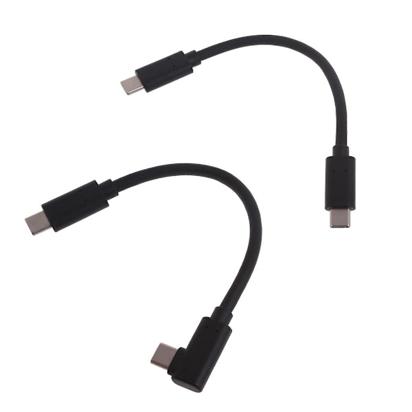 1-pak 100W USB-C til USB-C kabel Type C til Type C opladningsledning 15cm/30cm Elbow 30cm