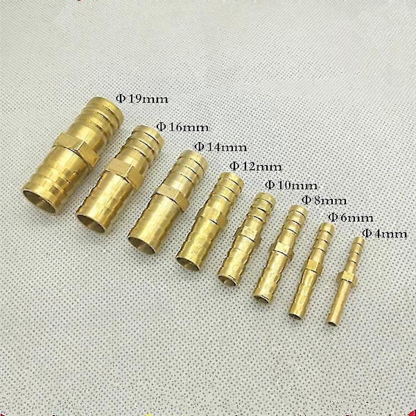 3mm-25mm Messinkiliitäjä Putkiliitäntäliitin Letku Tanko Kaasu Kupari Piikkinen Kytkentäliitin Liitäntäliitin Sovitin Putkiliittimet 2WAY 19mm-19mm Barb