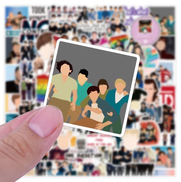 50 stk One Direction-klistremerker