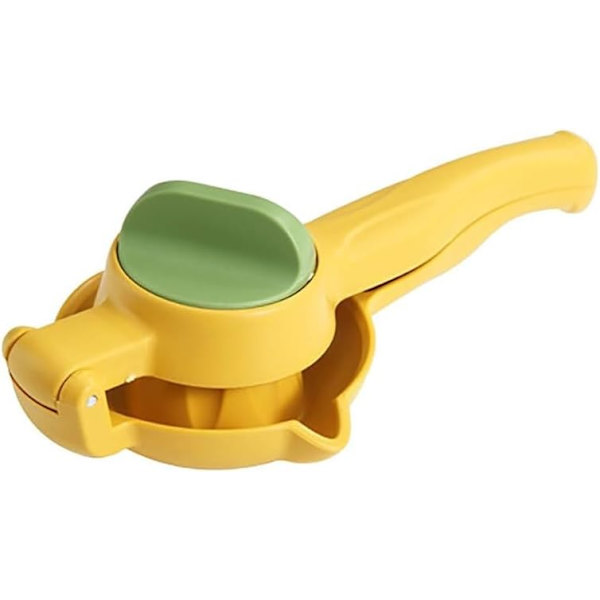 Manuell press - Enkel pressning Heavy Duty Citronpress Handpress - Ergonomisk Citruspress & Fruktpress för små apelsiner Lemon Yellow