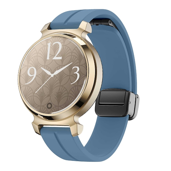 Silikonreim for Garmin Lily 2 med magnetisk spenne Blue Black Buckle