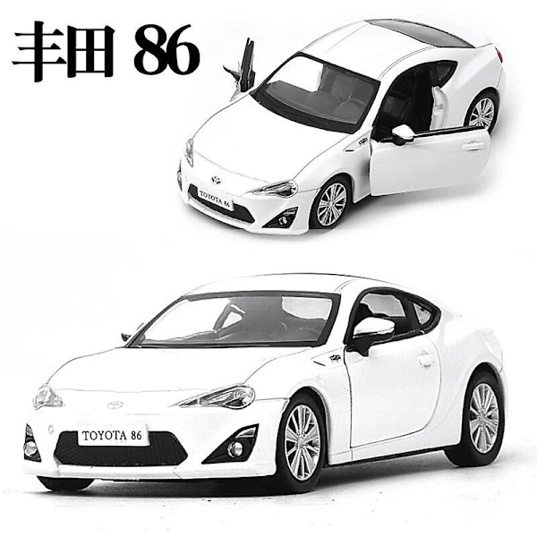 1:36 Toyota Gt86 mittakaavan metallivaluauto malli metalli diecast lahjat lelut lapset keräilylelut koristeet F45