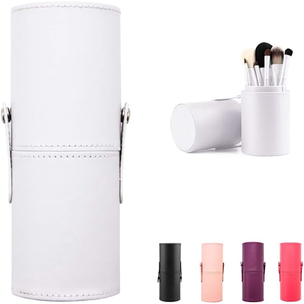 Stor makeup børsteholder i læder, bærbar rejsepensel opbevaringsboks, blyantpensel etui organizer taske kosmetik pung bærbar vandtæt støvfri