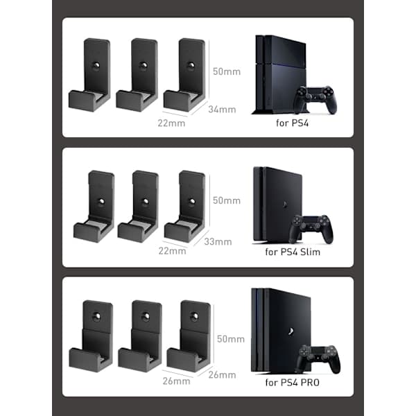 Seinäkiinnike PS4-konsolille PS4 Pro PS4 Pro
