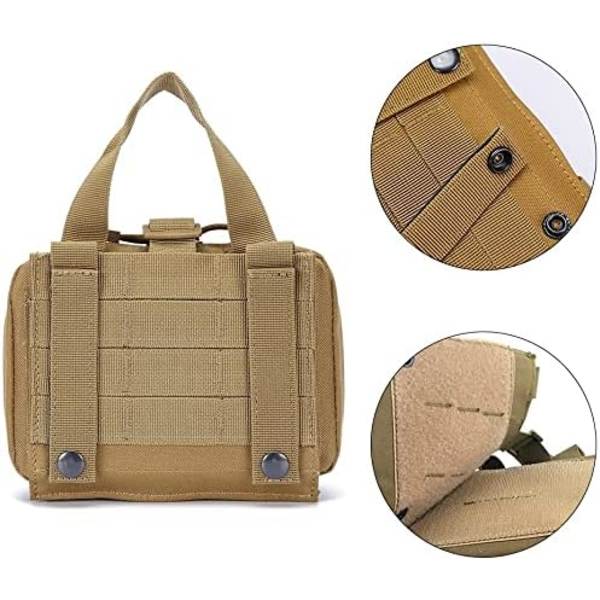 Första hjälpen-kit, taktisk överlevnadsutrustning, Utility Pouch Tactical Medical Pouches, Rip Away Tactical Medical Bag för hemmet Khaki