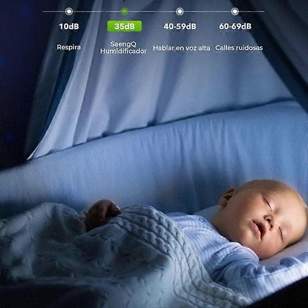 USB luftfugter elektrisk aromadiffuser med 7 LED-lys White