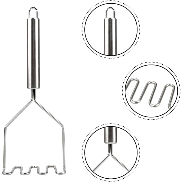 Kartoffelmoser i rustfrit stål, babymad, frugt- og grøntsagspuré - Multifunktionelt køkkenredskab til grøntsager