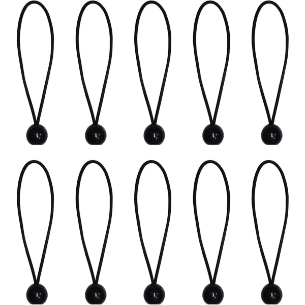 10-pack Svart presenning stretchboll flagga stretchboll stretchband stretchrep boll tält