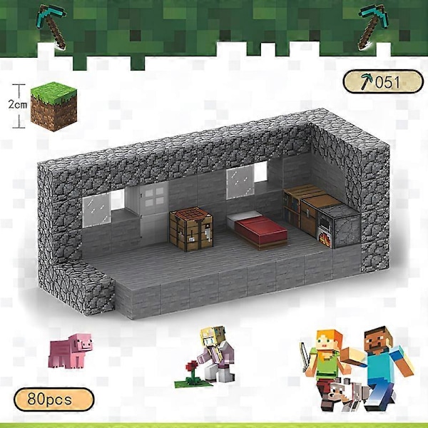 Minecraft-minihahmo Pelikartta DIY Magneettilelut Minecraft Dungeons Sarjakuvamaailma Mallintaja Luovat lelut Lapsille Lahjat T045-32PCS