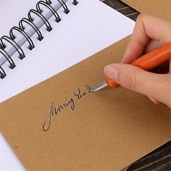 10 kpl Dip Pen -setti Kynänpidike Sarjakuvakynä Kynänkärki Calligraphy Kynänkärjet Puinen Piirustus