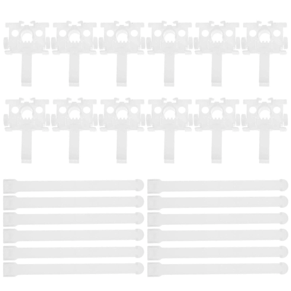 12 Set Vertikal Persienn Reparationsklämmor Lameller Vertikal Persienn Bärare Vertikal Fönsterpersienn Ersättningskit