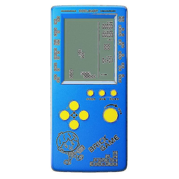 Rs-100 Tetris Spillkonsoll Klassisk Blokkspill Puslespillspill Spiller Håndholdt Spillmaskin Murspill Batterier Ikke Inkludertbeyamis G - shengxin Blue