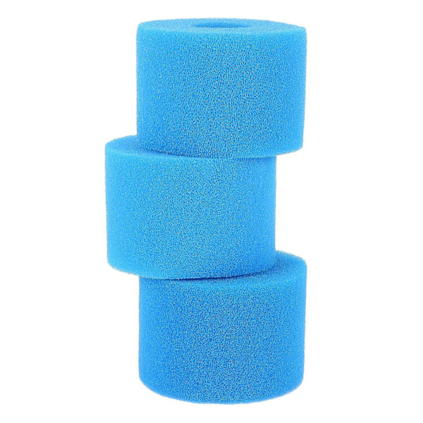 3 stk. gjenbrukbare/vaskbare skumfilterpatroner av S1-typen for Intex Pure Spa boblebad