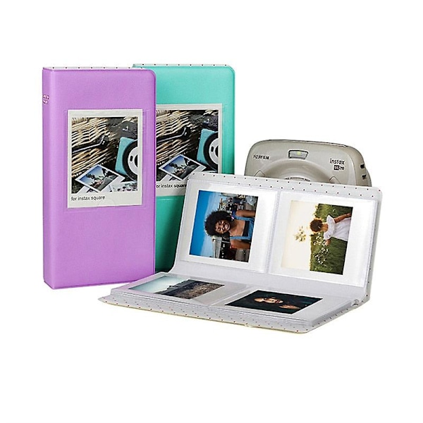 80 Taskua Retro PU -valokuva-albumi Instax Square -kalvolle Fujifilm SQ1 SQ6 SQ20 SQ10 SP3 -kameratarvikkeille 80 pockets blue