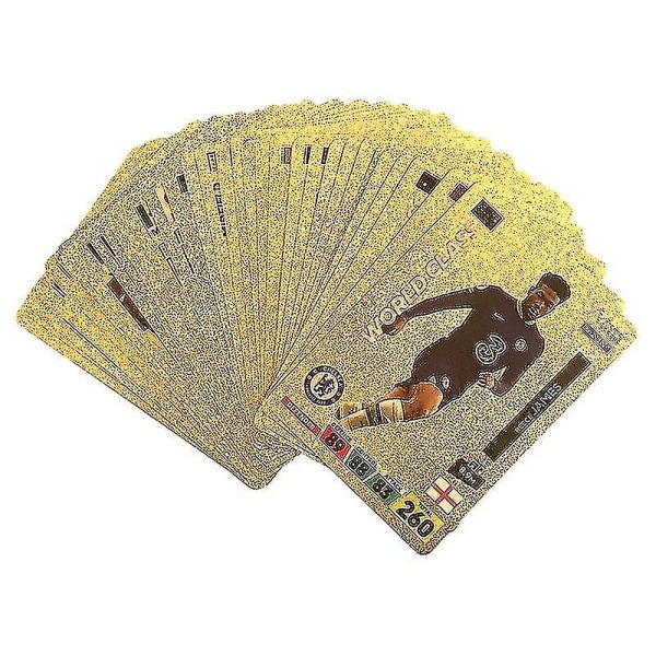 Fodboldguldkort 50 sjove kort Børnelegetøj (Æskerne er tilfældige, kortene er de samme, tænk dig grundigt om, før du køber)