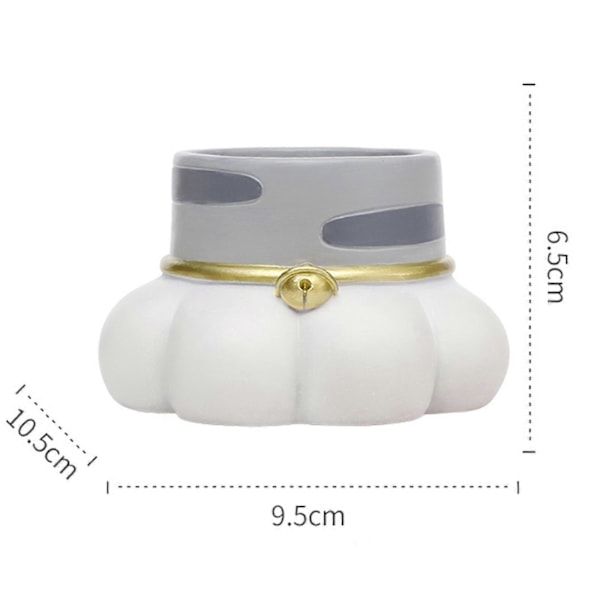 Kissankynsi pieni kukkaruukku söpö luova ruukku pöydälle kirjahyllylle puutarhaan vihreille lehdille Bell 9.5cmx10.5cmx6.5cm