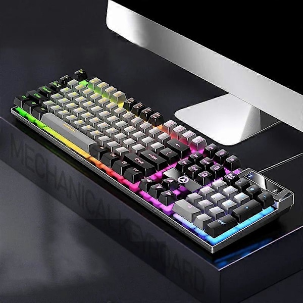 YINDIAO K500 Taustavalaistu Langallinen Peliklaviatuuri Ympäristövalaistus Kotikoneen Klaviatuuri Multicolor Style A