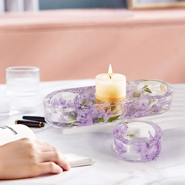 3 st Ljusstake Hartsformar i Harts, Tealight Ljusstake Silikonform Ljusstake Hartsform i Harts Gjutform Silikon Gjutform