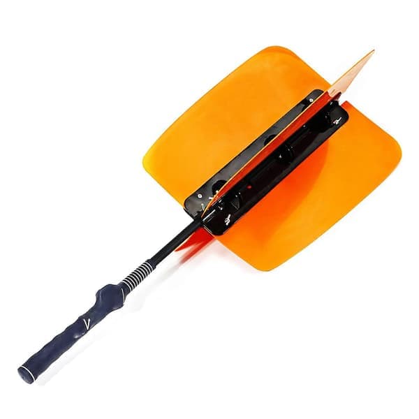Golf Swing Fan, Golf Swing Trainer Aid with Non-Slip Grip, Golf Propeller Fan Trainer Swing Wind Power Training Tool orange