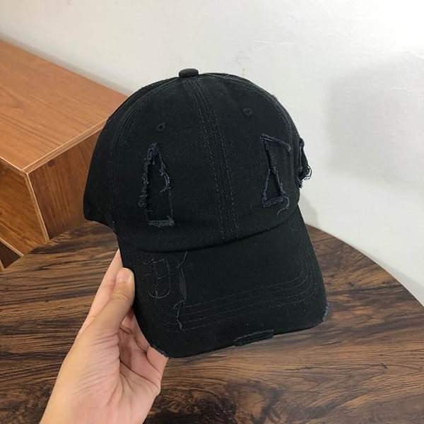 Baseballkeps - Baseballkeps för dam/herr - UV-skydd Solskydd Metallspänne med skärm Sommar/Vinter black