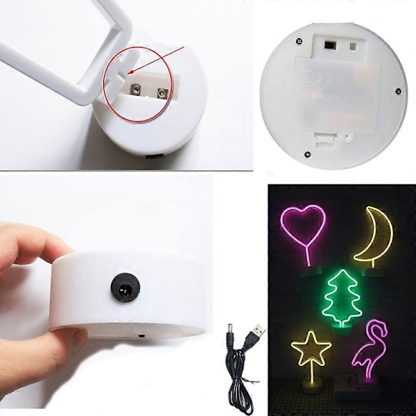 LED Neonljusskylt Väggdekor Nattlampa USB/Batteridriven Neon för Jul Födelsedagspresent Fest Barn Vardagsrum Bröllopsdekoration (Jul