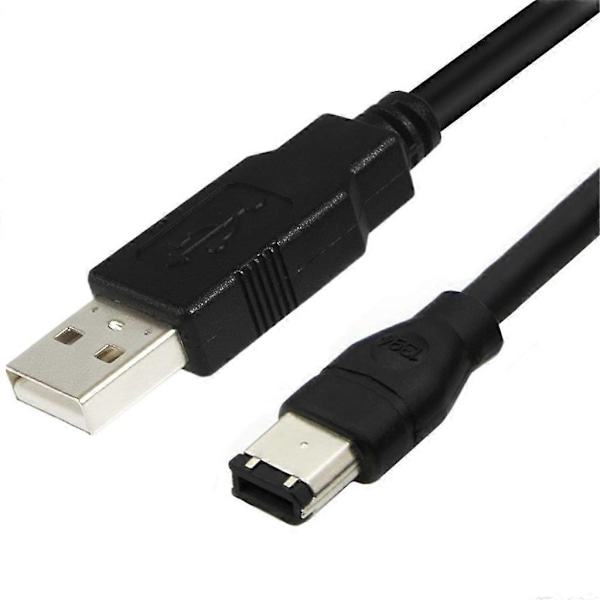IEEE 1394 6-Pin Han til USB-kabel Overfør data mellem USB og lydkort 4.5 meters