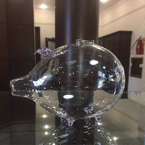 Sparbössor Pengaburkar Gris Spargris Pengalådor Myntsparlåda Söt Transparent Glas Souvenir Födelsedag Julklapp