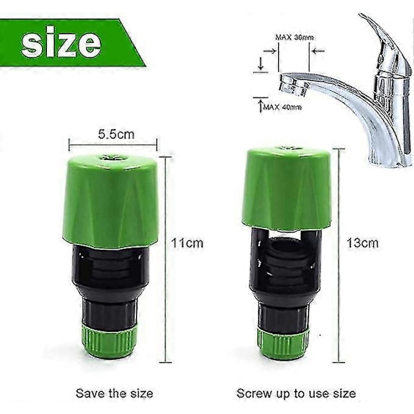 Køkkenhave Vandhane Slange Rør Snap Connector Adapter Værktøj, Universal Vandhane Connector Adapter Køkken Rør Samler Fitting Boris