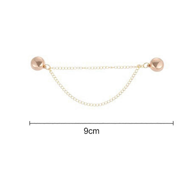 5 kpl Magneettisia Vaatekiinnikkeitä Housujen Helmaan Magneetit Solki Ketjulla Monitoiminen Vaatekiinnike Magneettiset Neulat Huiville Puserolle Rannekkeelle Helmaan Rose Gold