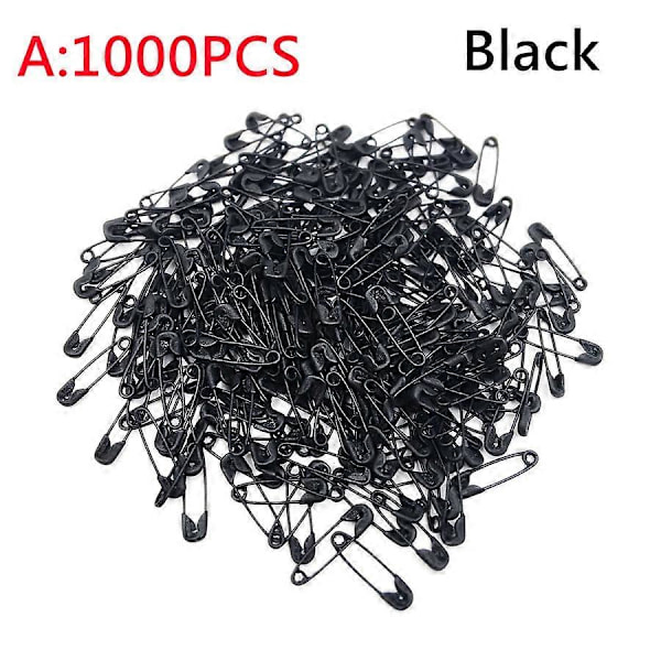 1000 Pak Tøj Etiket Pins Pære Pin Metal Gourd Pin DIY Hjem Tilbehør Sikkerhedspins Pære Pin Black A