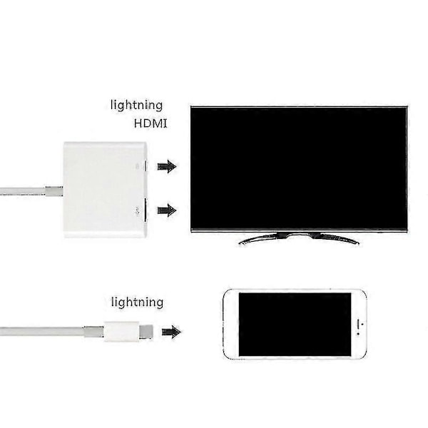 Lightning Digital AV-adapter 8-pin Lightning till HDMI-kabel för iPhone 8 7 X iPad