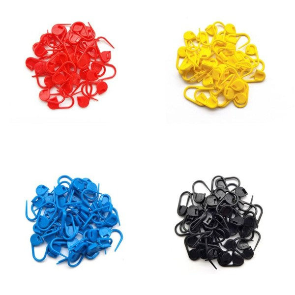 1000 st Färgglada Små Nål DIY Virkningsmarkörer med Flerfärgade Ringar Blandade Färger 0.3